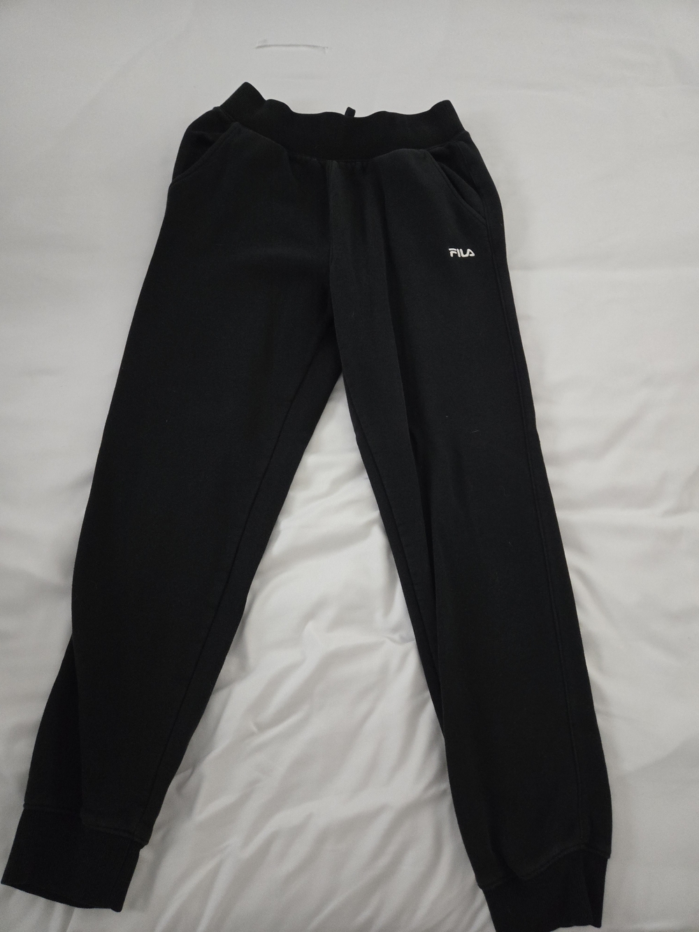 Fila Black Jogger Sweatpants with White Logo